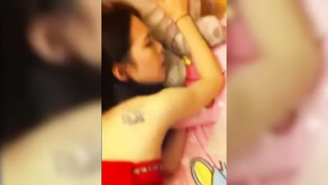 Asian Tattooed Babe Fucking Her Unshaved Pussy